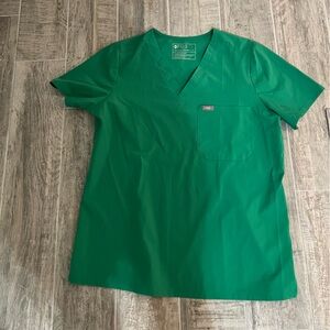 Women’s Figs FreeX Catarina One Pocket Scrub Top. Size L. PO 2499 Safety Green.